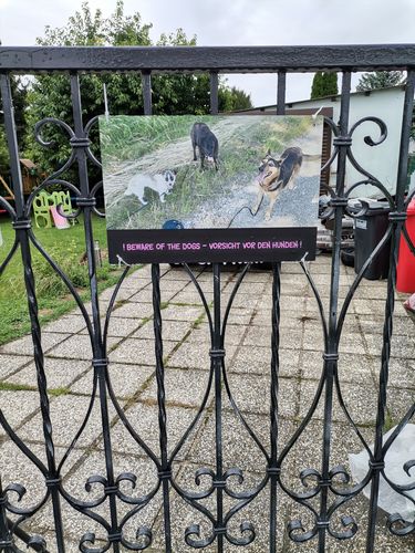 Customer photo review of Personalisierbares -Foto- Schild mit Text