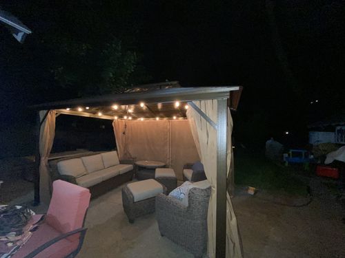 Customer photo review of 10‘x13’ Patio Hardtop Gazebo Galvanized Steel Pergola w/ Netting Curtains