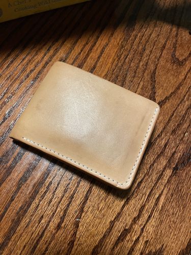 Customer photo review of Blemished | No.55 | 'Natural Oak' Men's Leather Bill Fold Wallet