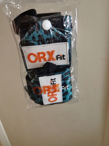 Customer photo review of Muñequeras Crossfit Print Turquesa