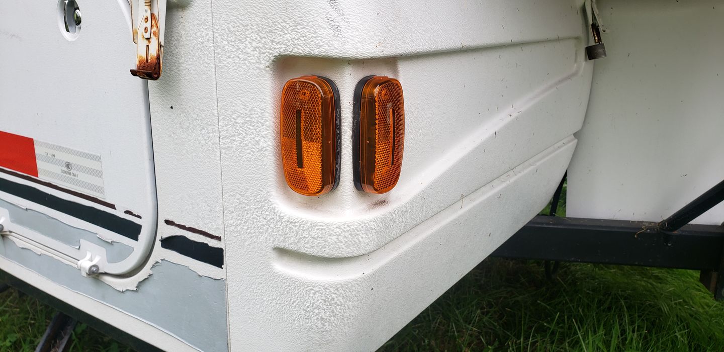 Customer photo review of Original Coleman Fleetwood Amber Marker Lamp Lens