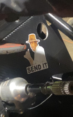 Customer photo review of SEND IT COIGHT STICKER