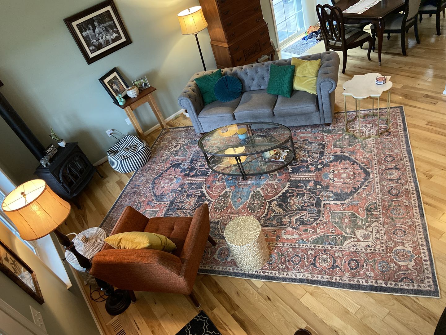Customer photo review of Distressed Vintage Kendra Area Rug