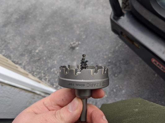 Customer photo review of 9/16 inch - 2-15/16 inch. Carbide Shallow Hole Saw for Hard Metal