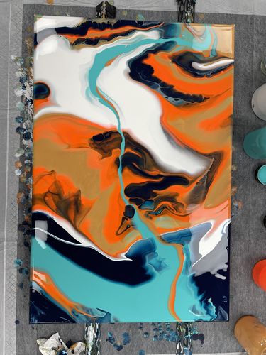 Customer photo review of Workshop: Acrylic Pouring / Einstieg ins Acrylgießen