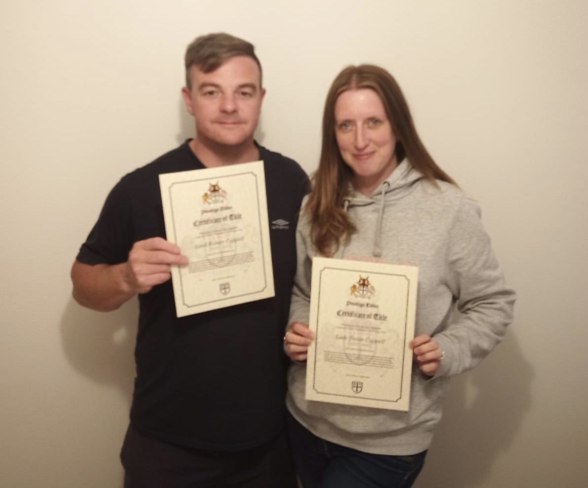 Customer photo review of Lord & Lady - Couples Title Pack