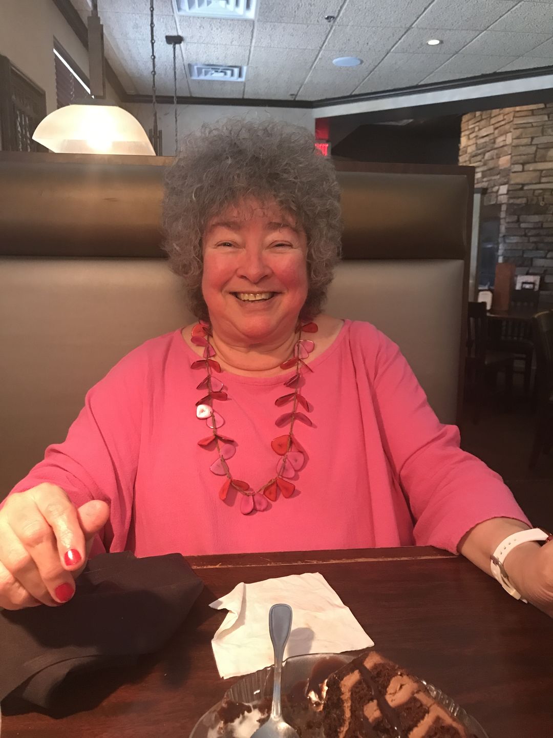 Customer photo review of Tagua Slice Necklace