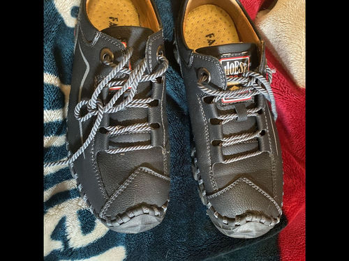 Customer photo review of Breathable Soft Leather Casual Shoes