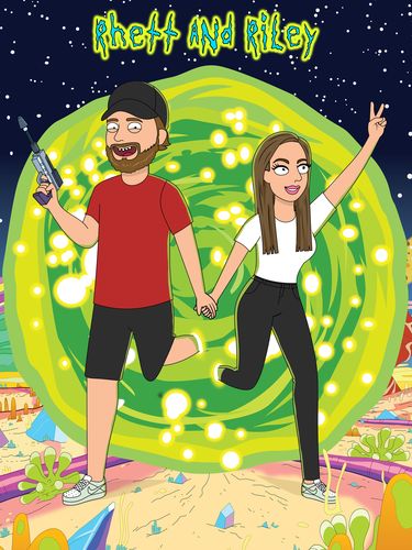 Customer photo review of 'Rick and Morty' Custom Portrait