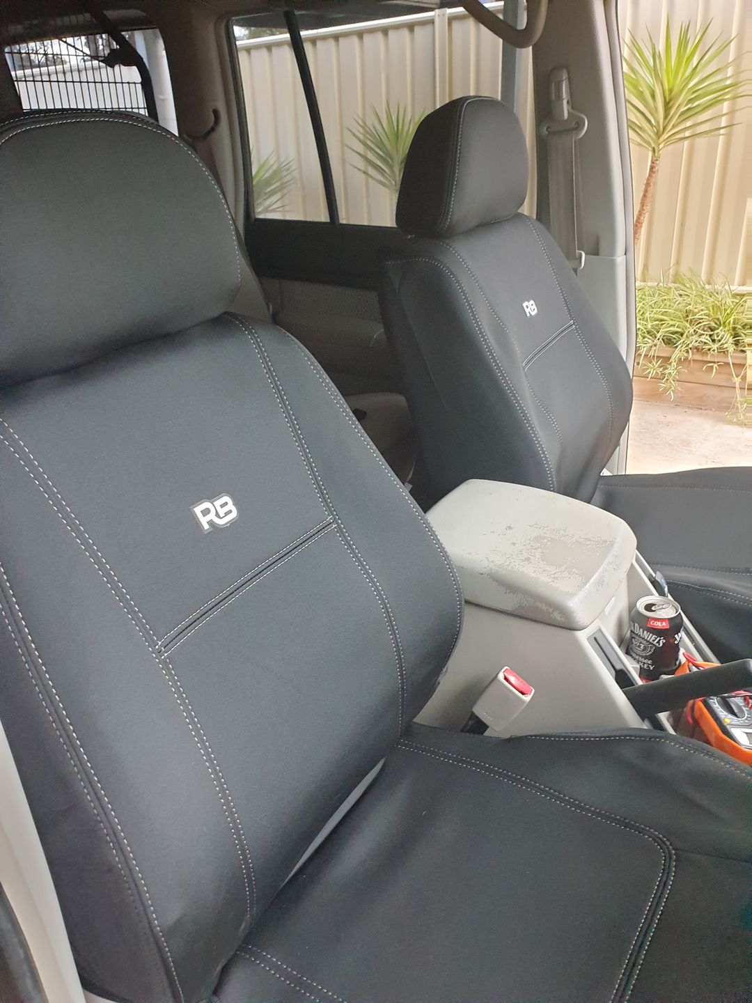Customer photo review of Nissan Patrol GU Wagon Neoprene 2x Front Seat Covers (Available)