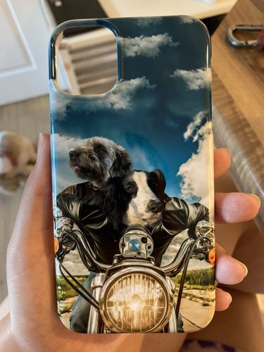 Customer photo review of Harley Woofingson: Custom Pet Phone Case