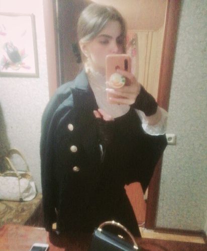 Customer photo review of Fashion Casual Lapel Decorative Button Blazer