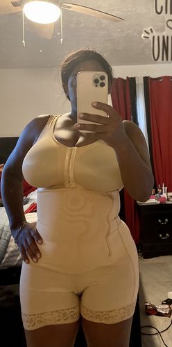 Customer photo review of Booty & Bust Full Body Shaper - Side Zipper