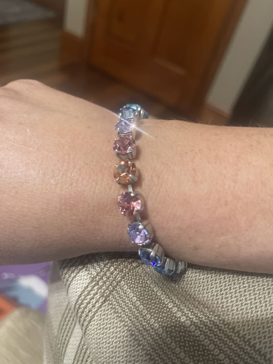 Customer photo review of Arista Bracelet in Cotton Candy Ombré - PRE-ORDER 8.5
