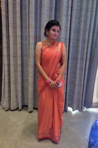Customer photo review of Blush Pink Khun Saree