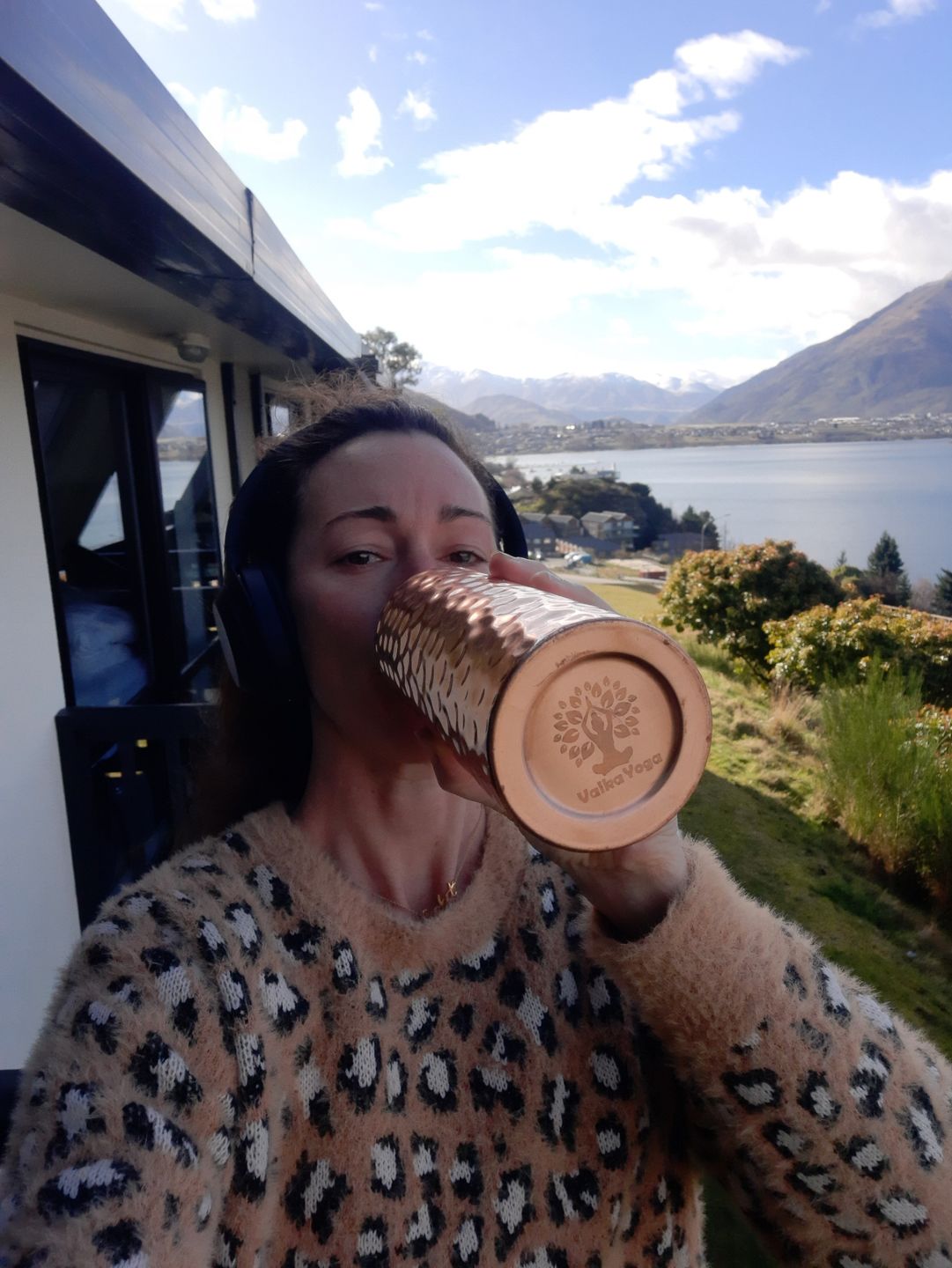 Customer photo review of Copper Water Bottle