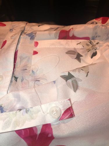 Customer photo review of Floral Casual V-Neckline Long Sleeve Blouses