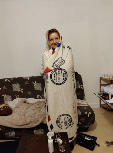 Customer photo review of An meine Tochter Postkarten Decke - von Papa