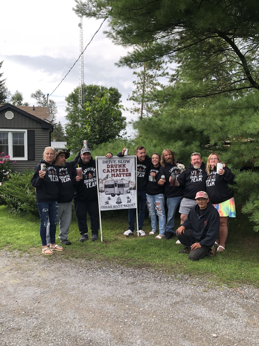 Customer photo review of Funny "Campfire Drinking Team" - Shirts and Hoodies