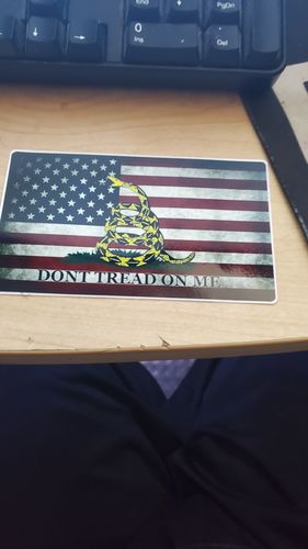 Customer photo review of Tactical Brotherhood Decal - Don't Tread On Me