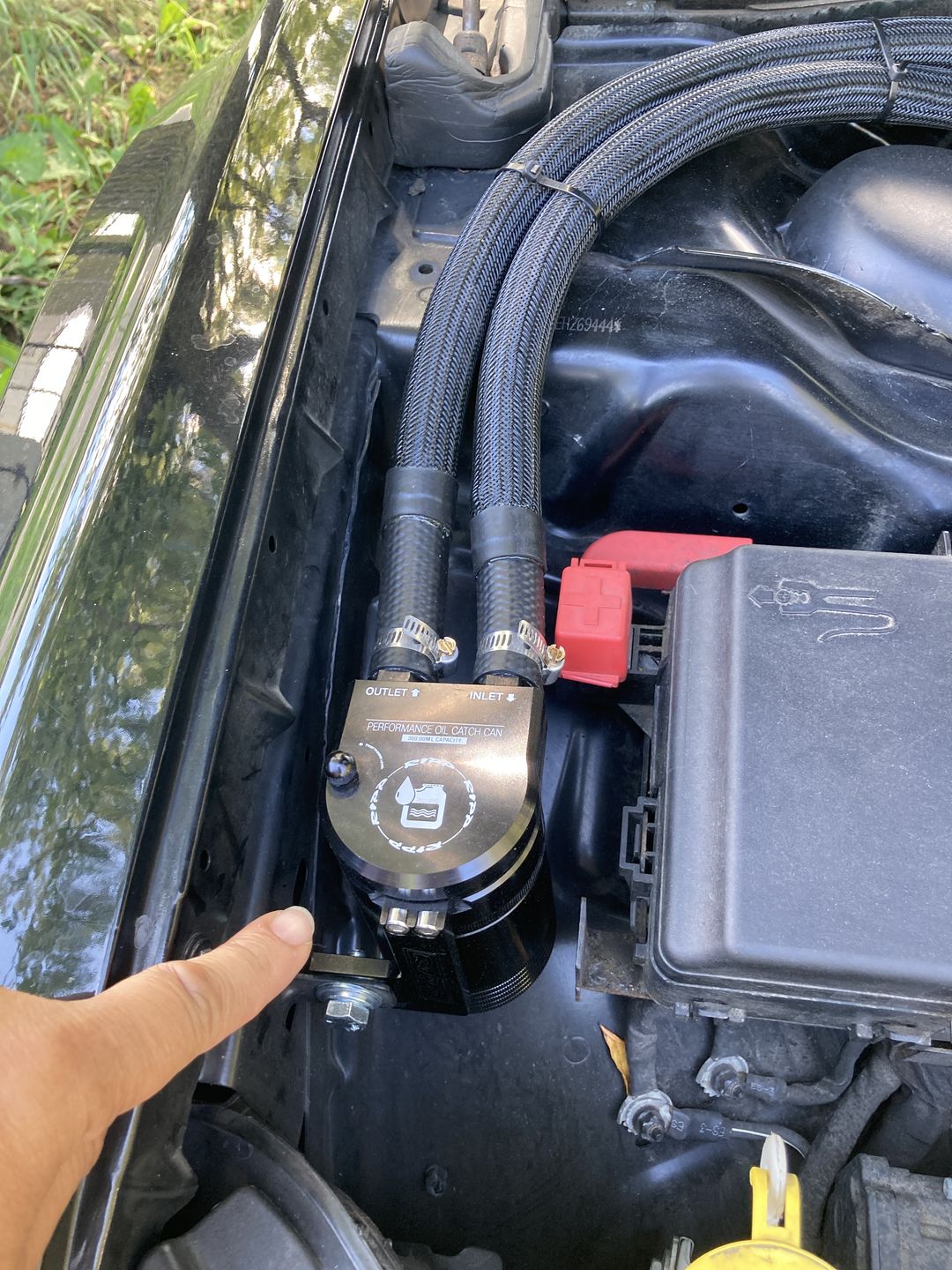 Customer photo review of NON SUPERCHARGED Charger/Challenger/300 - Air/Oil Separator Catch Can