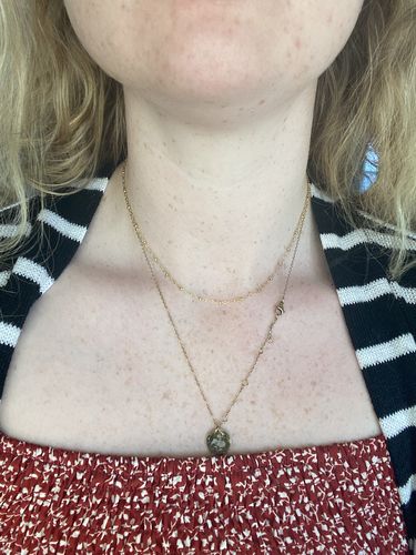 Customer photo review of Short Orb Necklace
