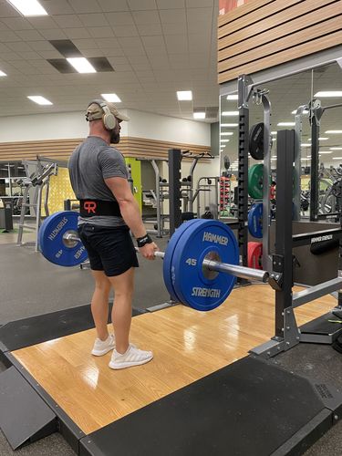 Customer photo review of PR Powerlifting 13mm Belt w/ Lever Buckle - Black/Red