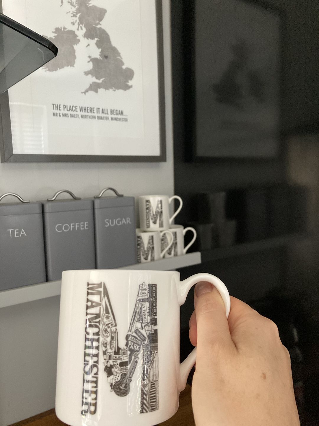 Customer photo review of Location Letter Bone China Mug