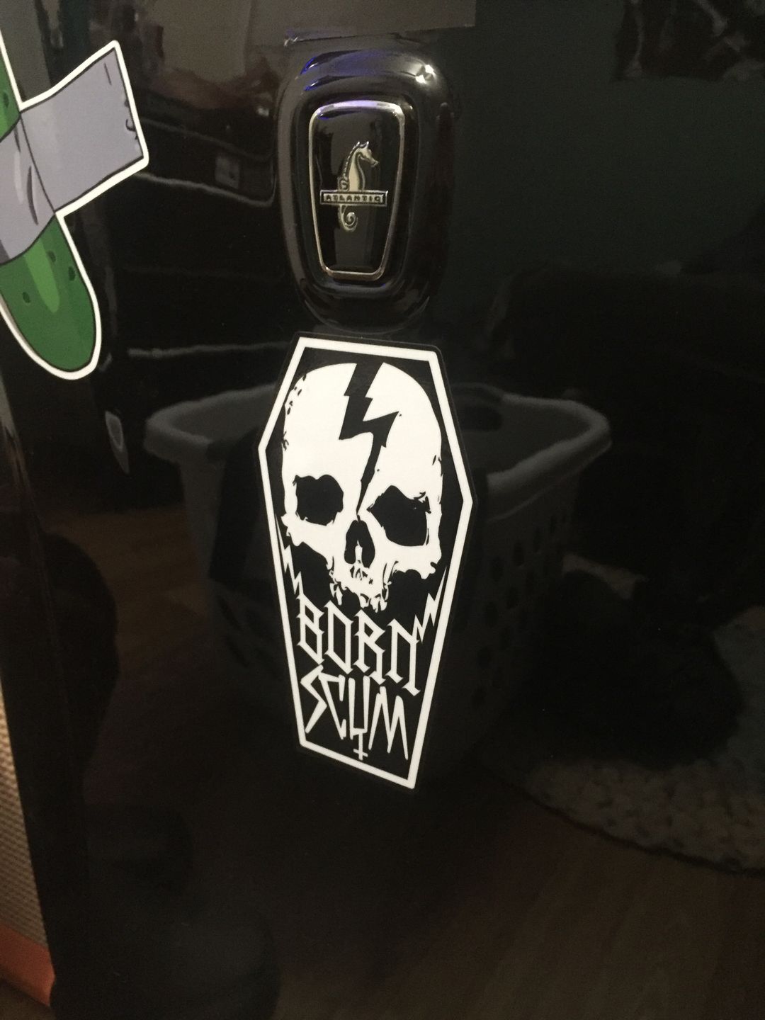 Customer photo review of SKULL COFFIN STICKER
