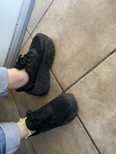 Chunky Girly Negro | Tenis de plataforma mujer