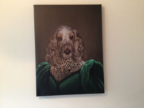 Customer photo review of The Grand Dame: Custom Pet Canvas