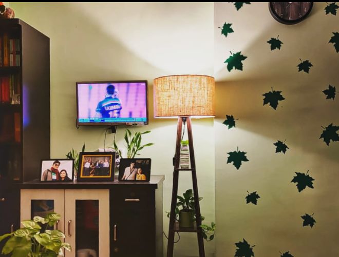 Customer photo review of Decorative  Wooden Floor Lamp for Home Decoration Living Room Corner