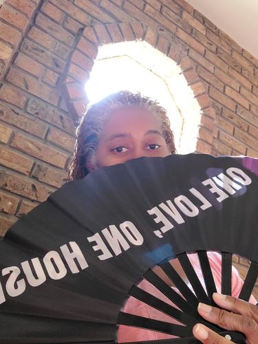 Customer photo review of Custom Hand Fan