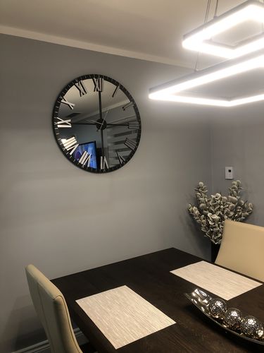 Customer photo review of 31.5" Oversized Mirrored Clock