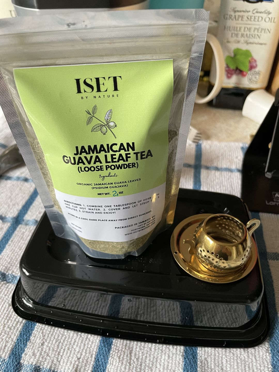 Customer photo review of Jamaican Guava Leaf Tea | Organic | 2 oz Coarse Powder