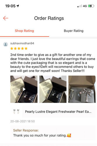 Customer photo review of Elegant Freshwater Pearl Earrings WE00055