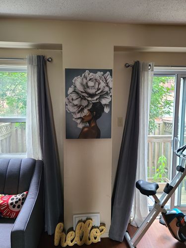 Customer photo review of 'Woman Unfold' Framed Canvas