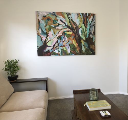 Customer photo review of Hand-Finished Eucalypt Forest -  Original Abstract Australian Bush Nature Painting Stretched Canvas Wall Art Print