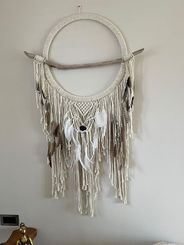 Customer photo review of Large feathered driftwood dreamcatcher