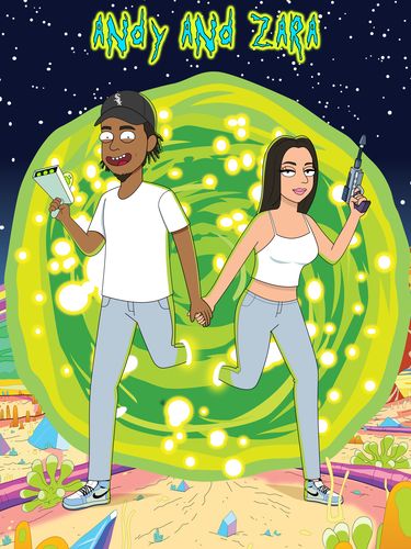 Customer photo review of 'Rick and Morty' Custom Portrait