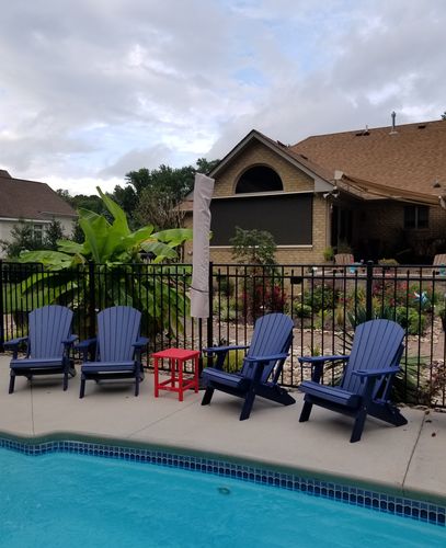 Customer photo review of DuraWeather Poly® Premium King Size Folding Adirondack Chair with Built-in Cup Holders - (19 Colors Available)