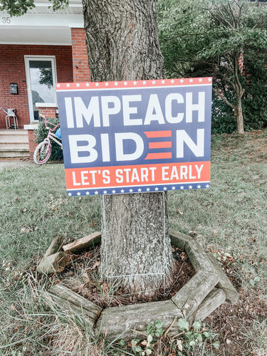 Customer photo review of Impeach Biden Yard Sign