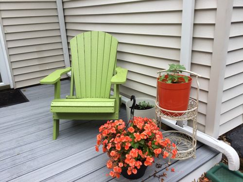 Customer photo review of DuraWeather Poly® King Size Folding Adirondack Chair (Kiwi Green)