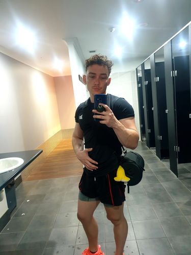 Customer photo review of Quads of the Gods - Surge - Lifting Shorts - Black / Red