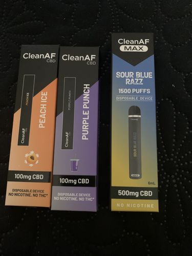 Customer photo review of 500 mg CBD Disposable Vape ~ CleanAF MAX in 10 Flavors