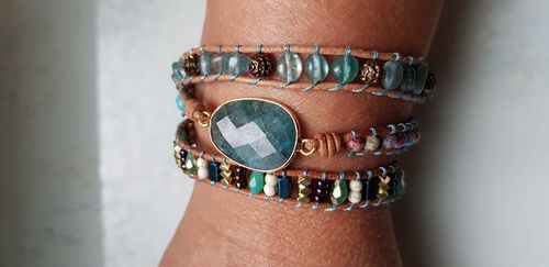 Customer photo review of INTENSIV BLAUES APATIT-WICKELARMBAND