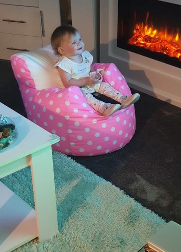 Customer photo review of Personalised Minnie Mouse Bean Bag Chair