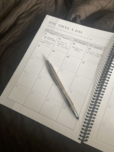 Customer photo review of Self Care Planner