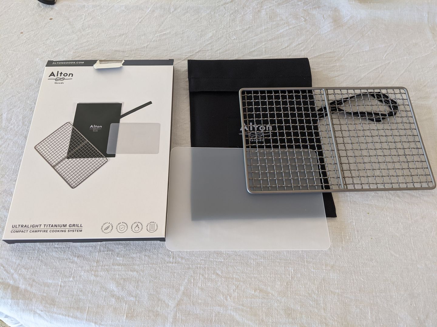 Customer photo review of Ultralight Titanium Grill