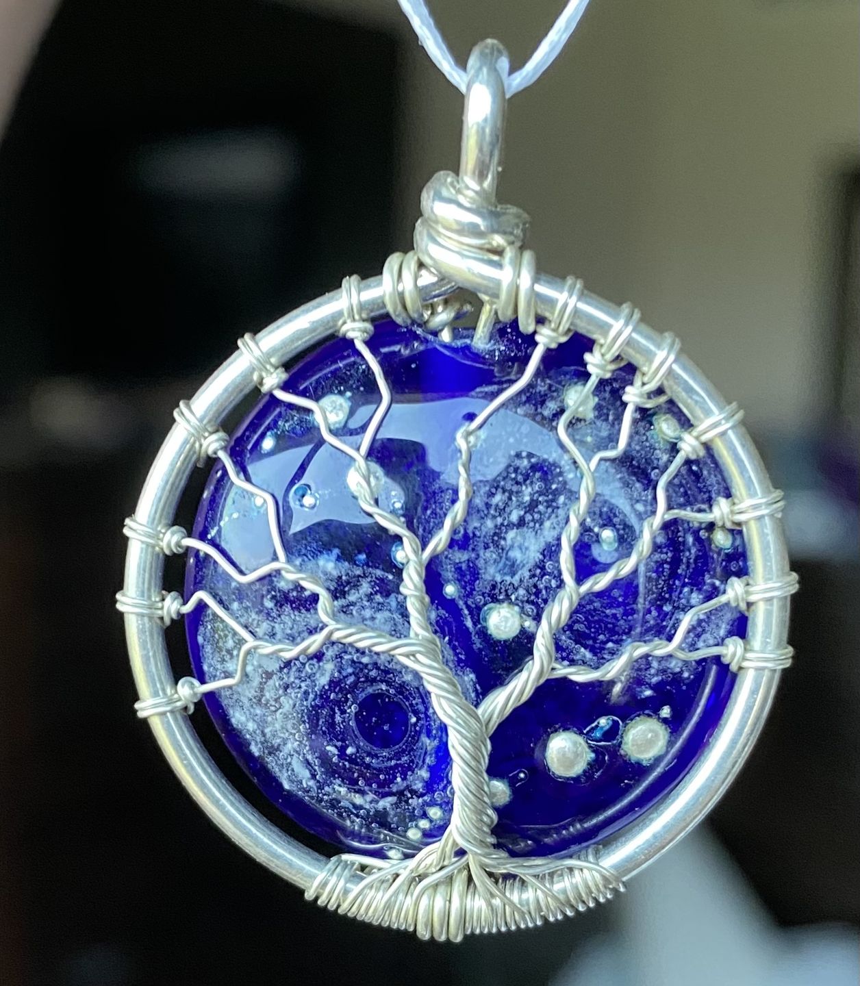 Customer photo review of Starry Galaxy Tree of Life Pendant with Cremains